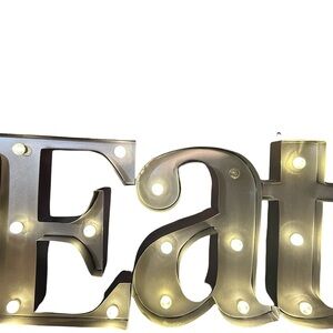 BRAND NEW!!! Decorative Marquee Letter EAT Lighted Sign - Metallic Gold